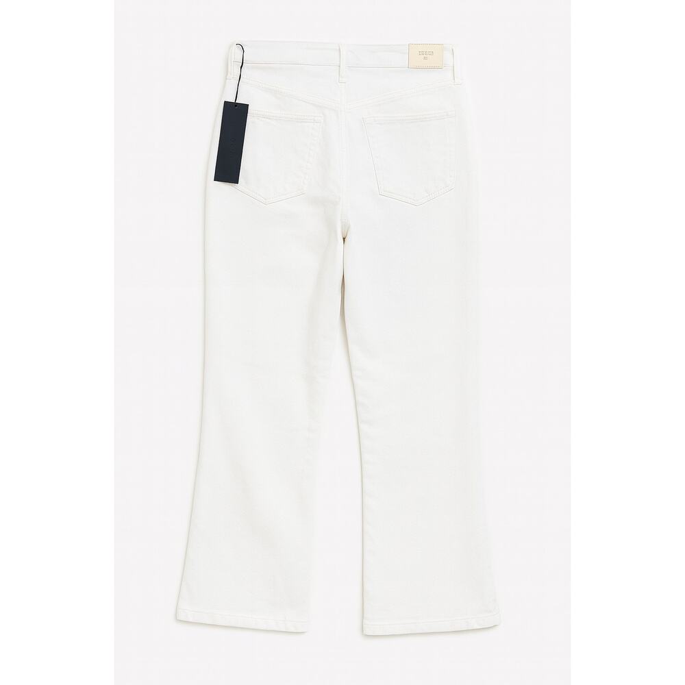 Free People- EDWIN Bound Marli Ankle Jeans White Sz 30 High Rise Button Fly NWT - Picture 6 of 7